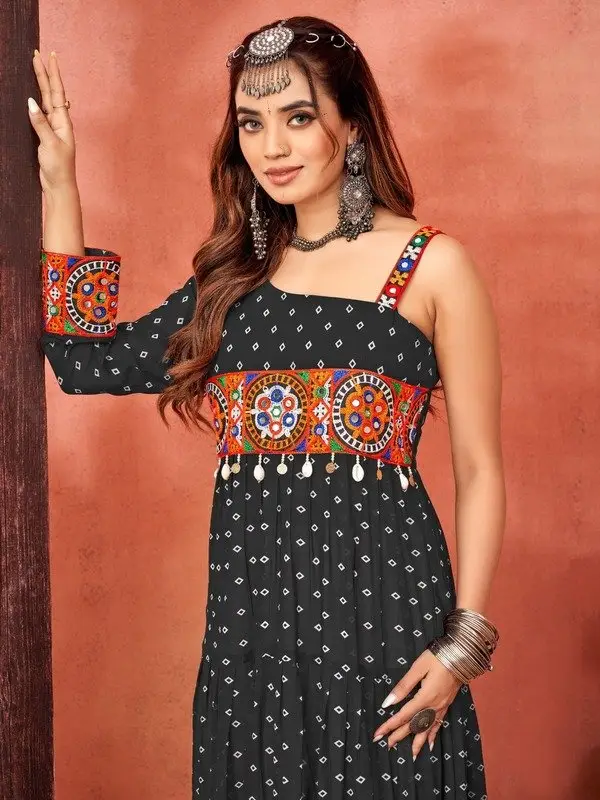 Elevate Your Aura with Black Georgette Designer Gown image 2