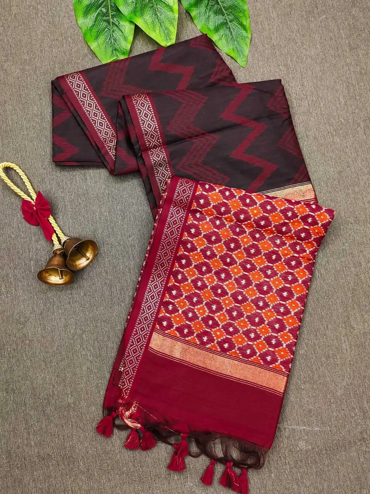 Enhance Your Shine with Black And Red Zari Woven Tussar Silk Saree