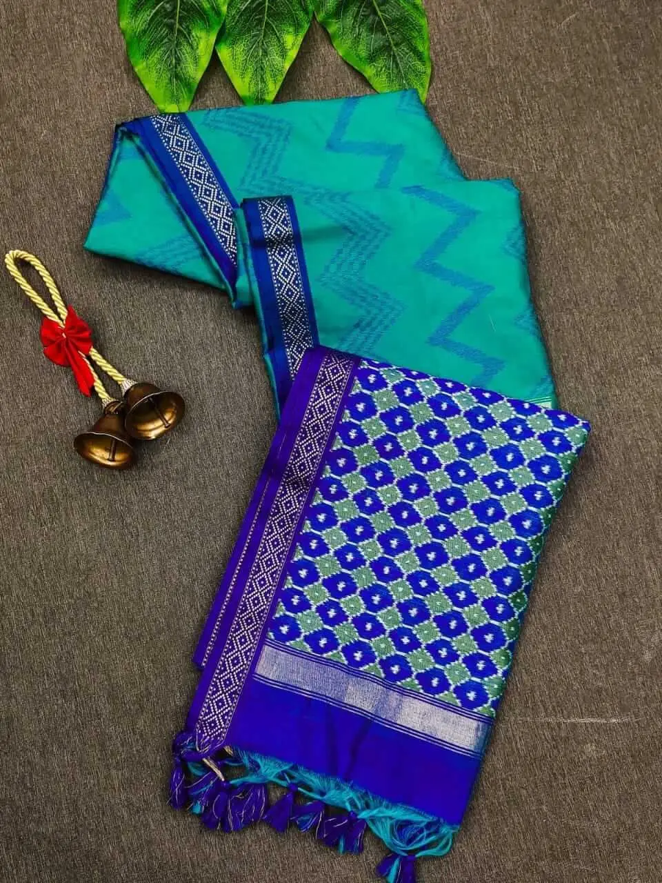 Style It Up with Rama Blue Zari Woven Tussar Silk Saree