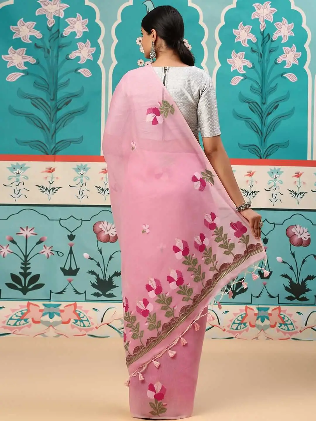 Elevate Your Look with Pink Mul Cotton Saree image 3