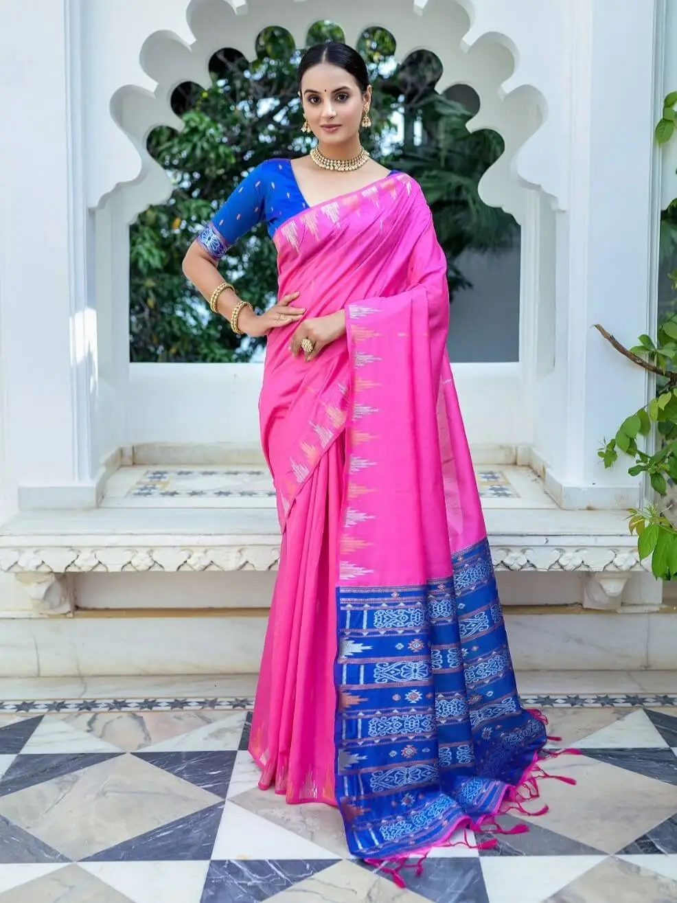 Enhance Your Shine with Pink Tussar Silk Saree
