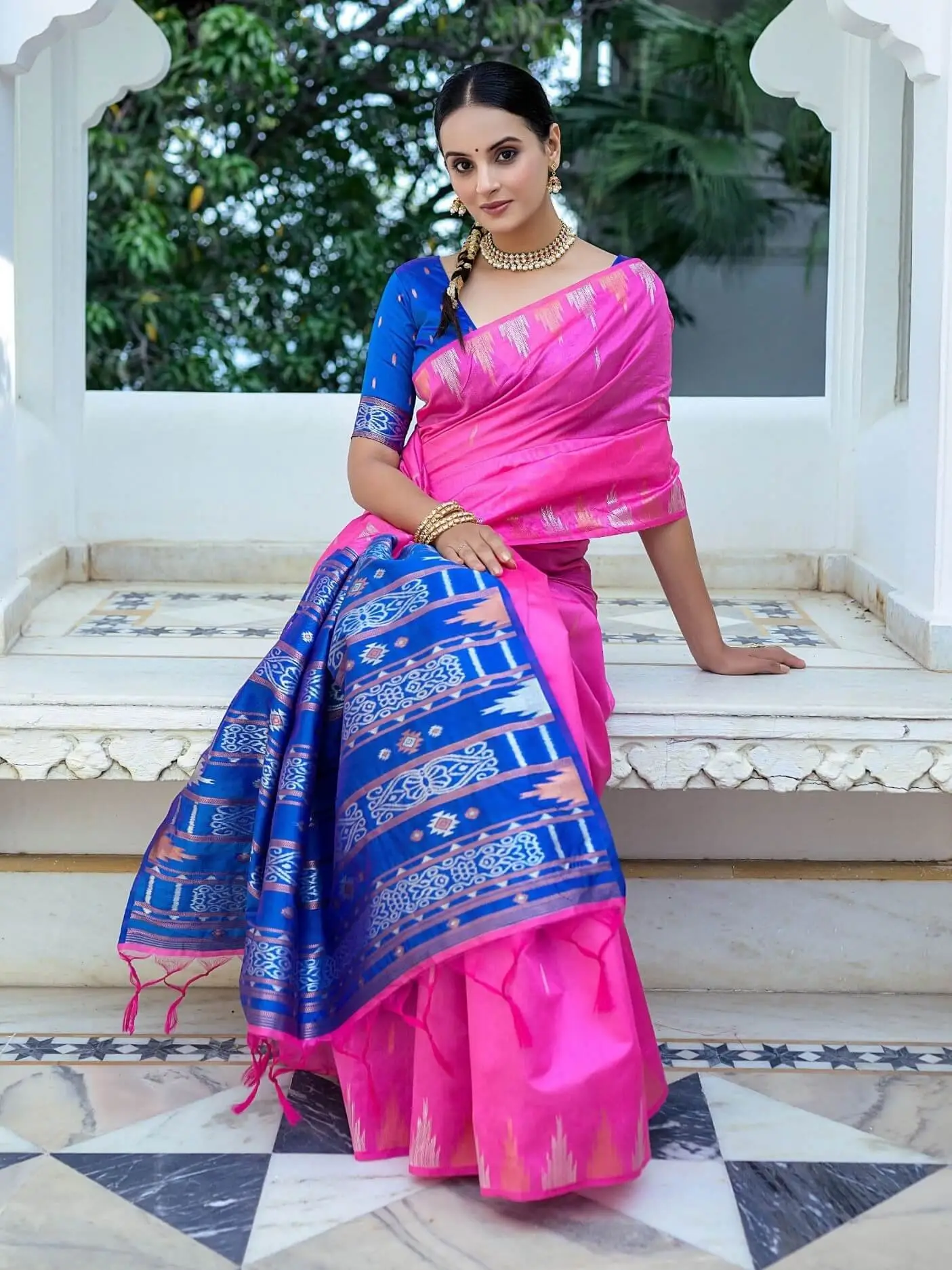 Enhance Your Shine with Pink Tussar Silk Saree image 2