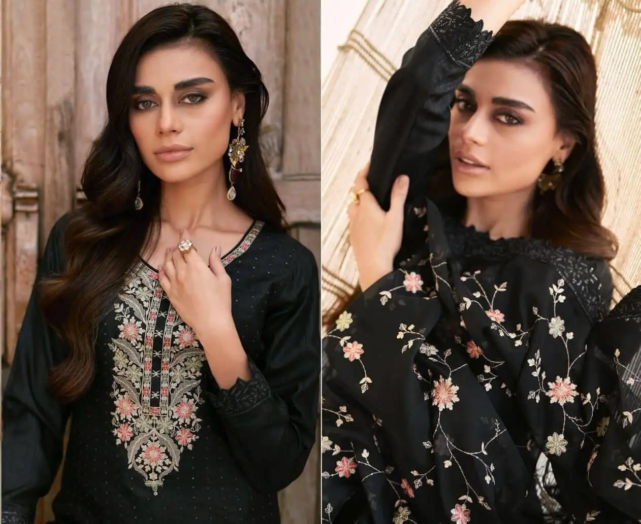 Get Your Glam On with Black Dolla Silk Un Stitched Salwar Suit Set image 2